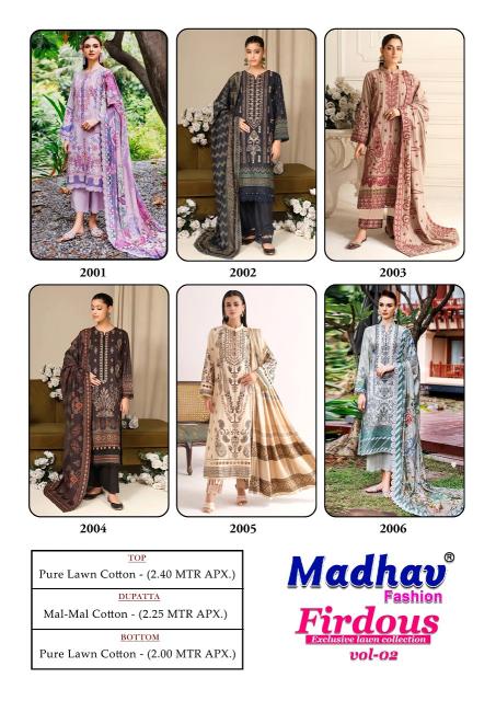 Madhav Firdous Vol-02 - Karachi Dress Material - Wholesale Catalog