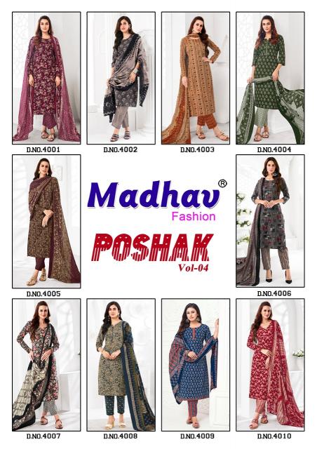 Madhav Poshak Vol-04 - Dress Material   - Wholesale Catalog