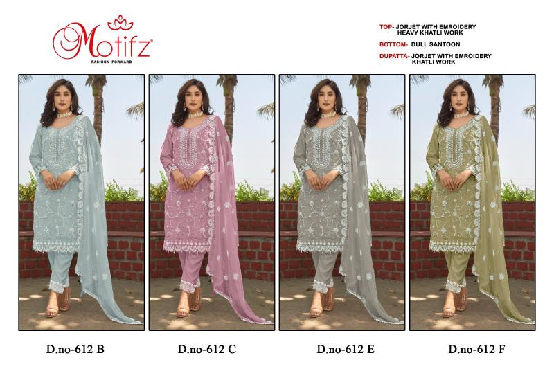 Motifz 612 Catalog pakistani suits in naraina