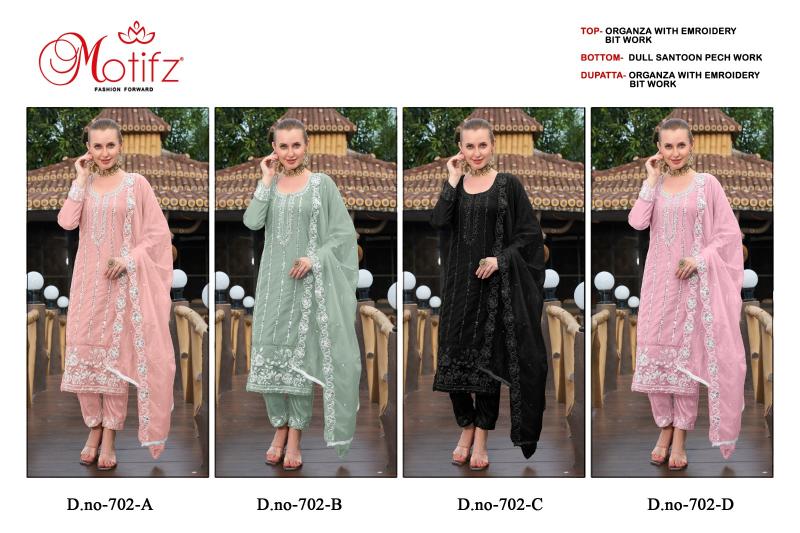 Motifz 702 ABCD Catalog Embodry pakistani suit pant