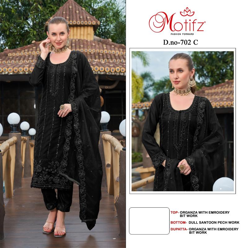 Motifz 702 ABCD Catalog Embodry pakistani suit pant