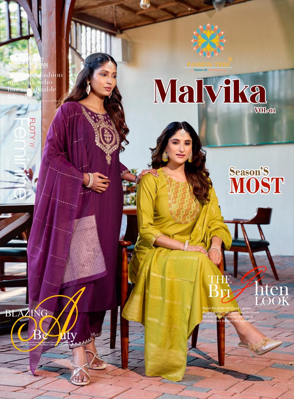 Passion Tree Malvika Vol 1 Catalog manufacture and wholesale embroidary kurtis in jaipur