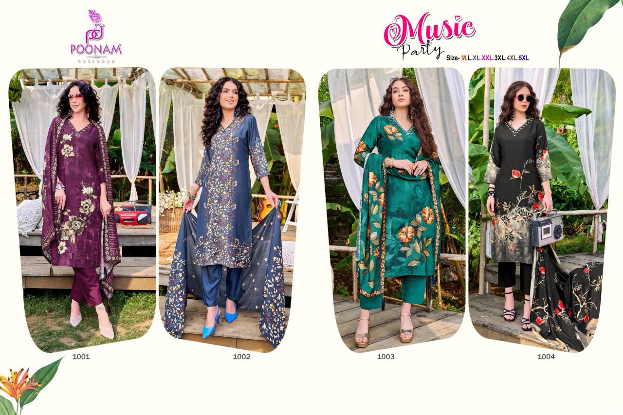 Poonam Designer Music Party Catalog wholesale kurta