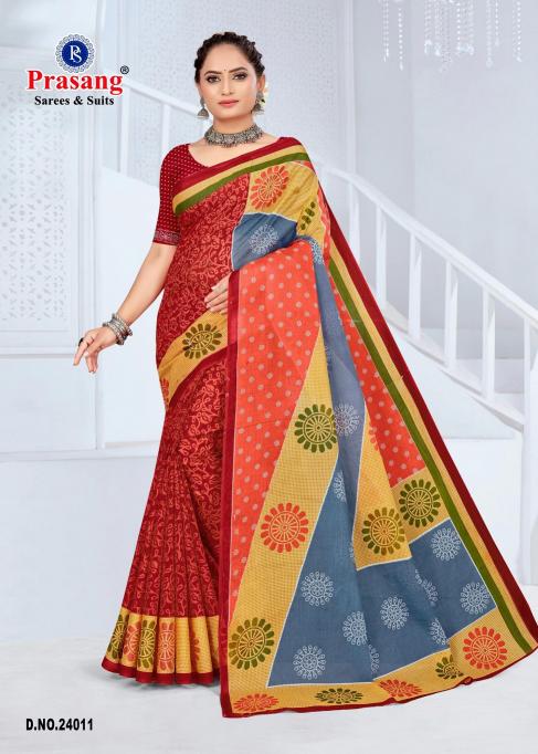 Prasang Suncity Vol-24 – Cotton Sarees - Wholesale Catalog