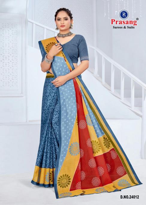 Prasang Suncity Vol-24 – Cotton Sarees - Wholesale Catalog