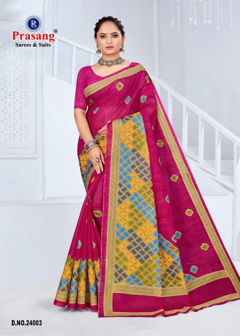 Prasang Suncity Vol-24 – Cotton Sarees - Wholesale Catalog