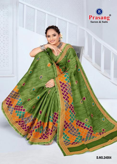 Prasang Suncity Vol-24 – Cotton Sarees - Wholesale Catalog