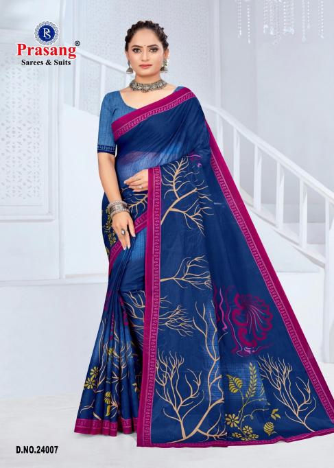 Prasang Suncity Vol-24 – Cotton Sarees - Wholesale Catalog