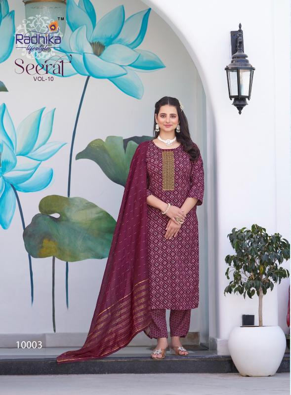 Radhika Lifestyle Seerat Vol 10 Catalog pant kurti set