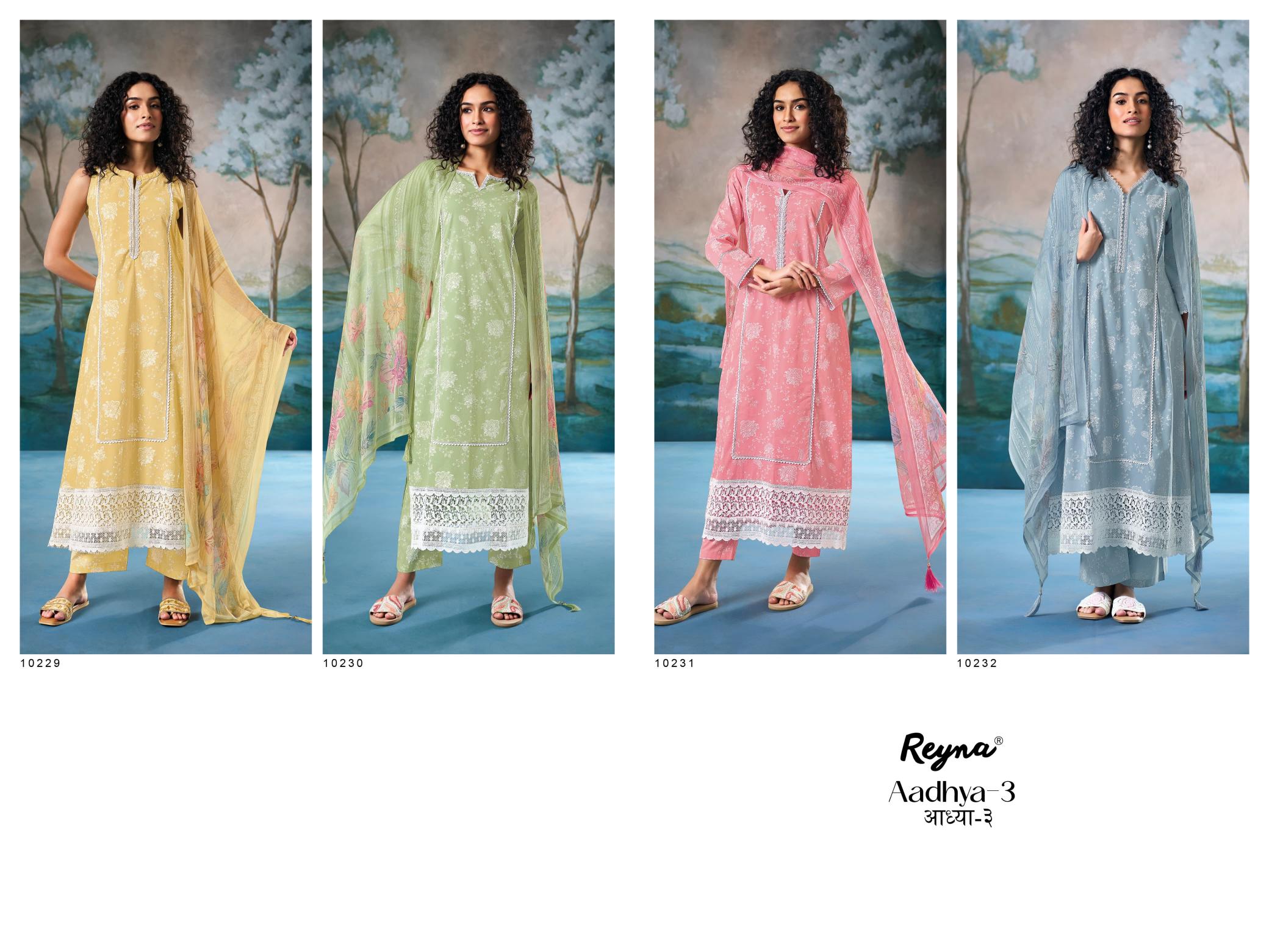 REYNA Presents - AADHYA-3 Embroidery Party Wear Wholesaler