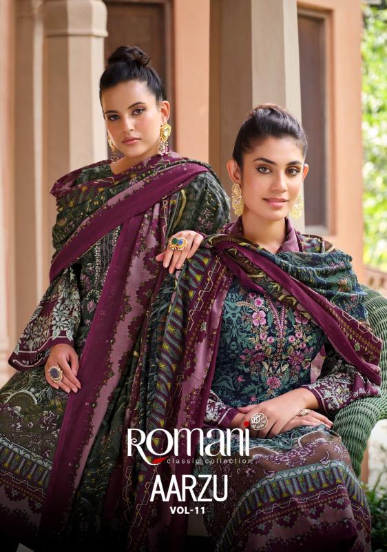 Romani Aarzu Vol 11 Catalog dress materials wholesaler in surat