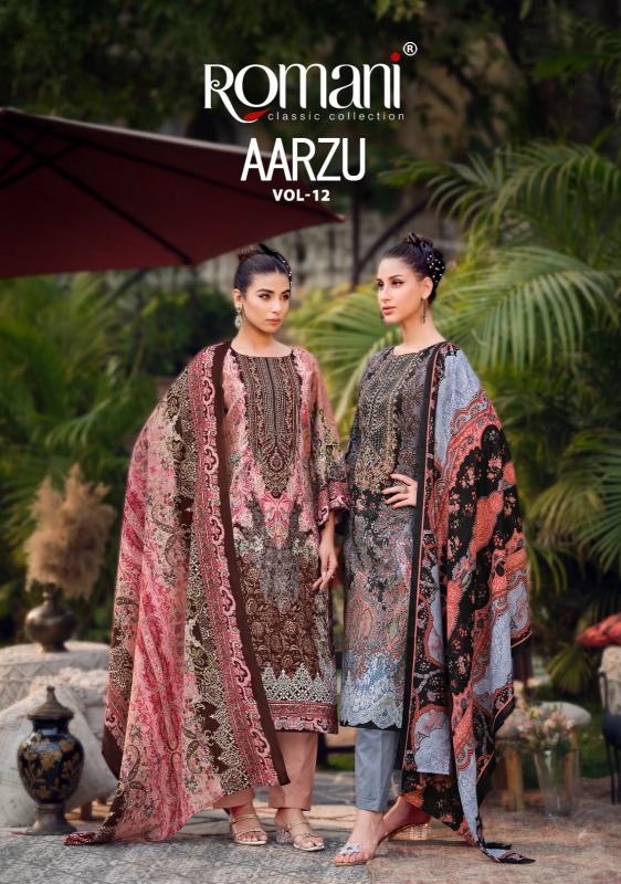 Romani Aarzu Vol 12 Catalog wholesale designer dress materials online india