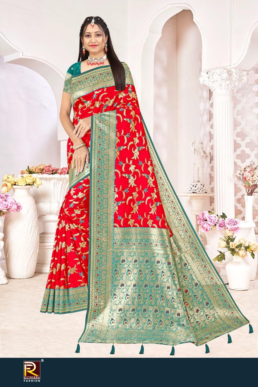 Ronisha Hansini Catalog traditional way of wearing saree of india