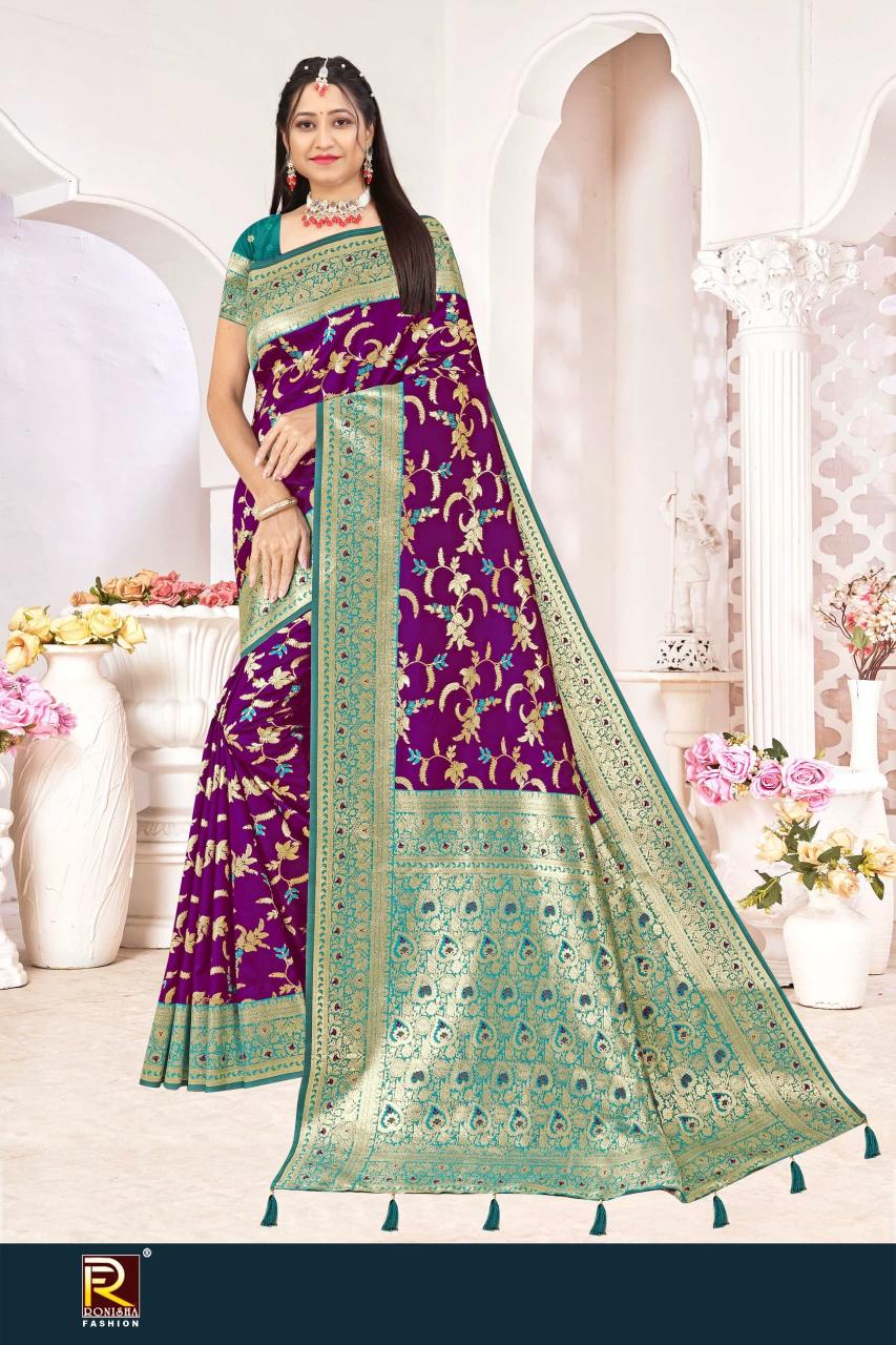 Ronisha Hansini Catalog traditional way of wearing saree of india