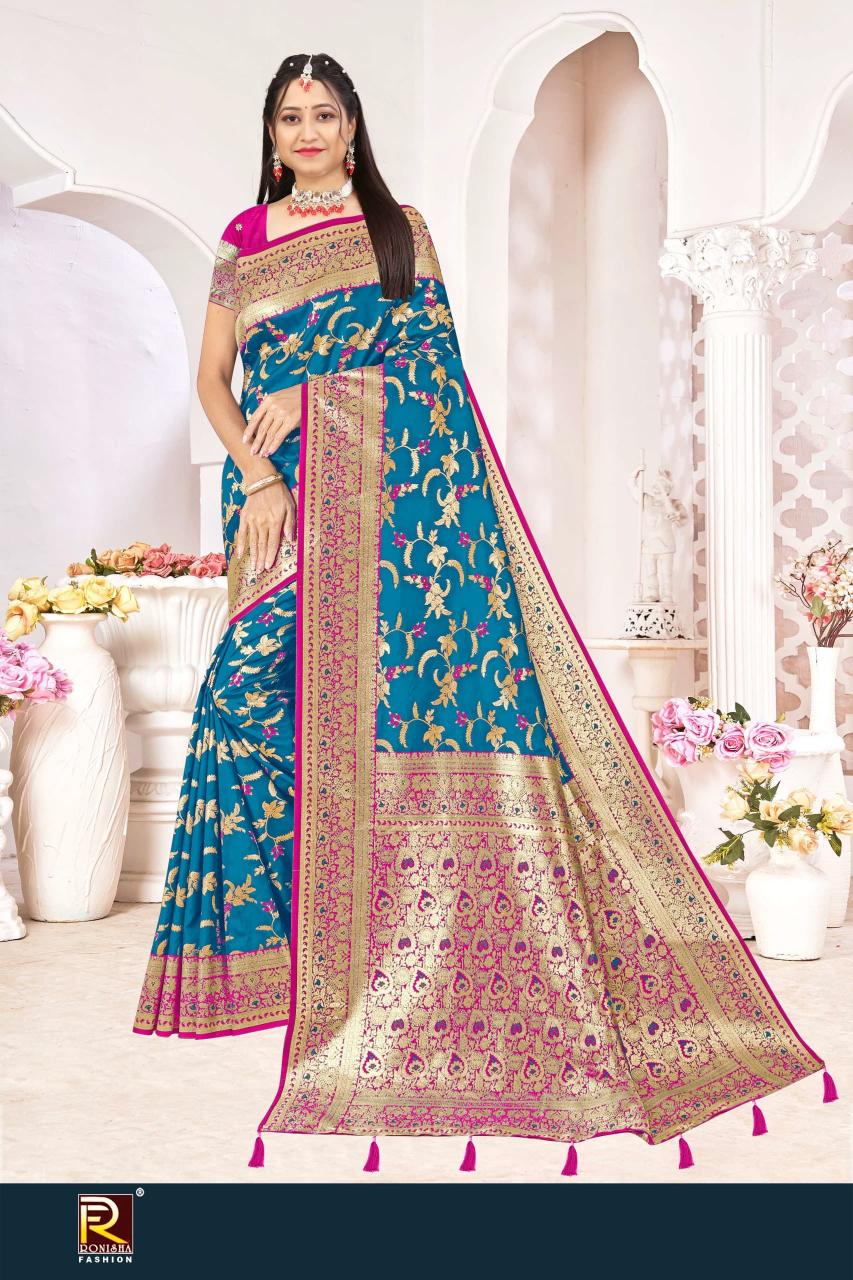 Ronisha Hansini Catalog traditional way of wearing saree of india