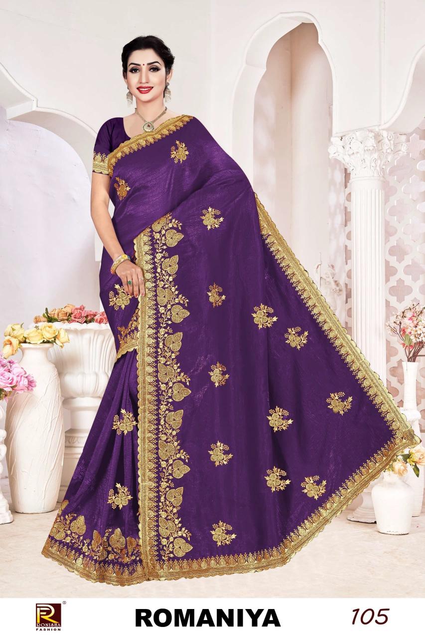 Ronisha Romaniya catalog all india saree fabric collage texture