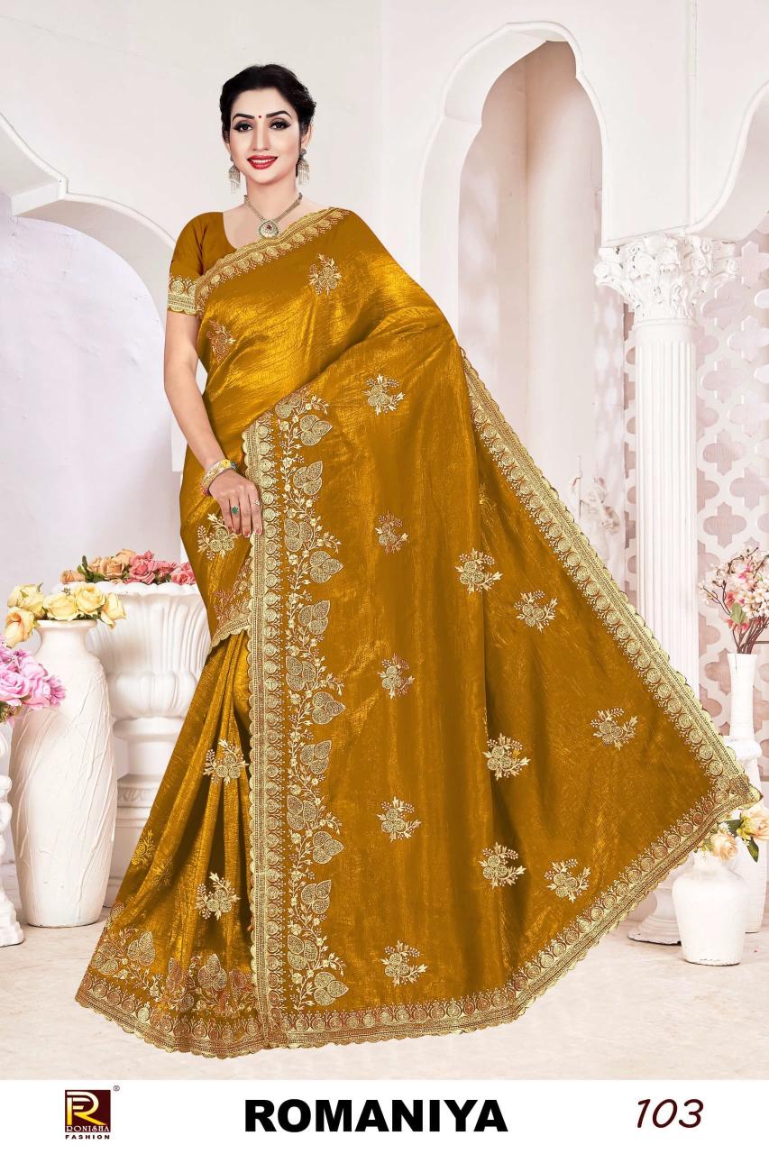 Ronisha Romaniya catalog all india saree fabric collage texture