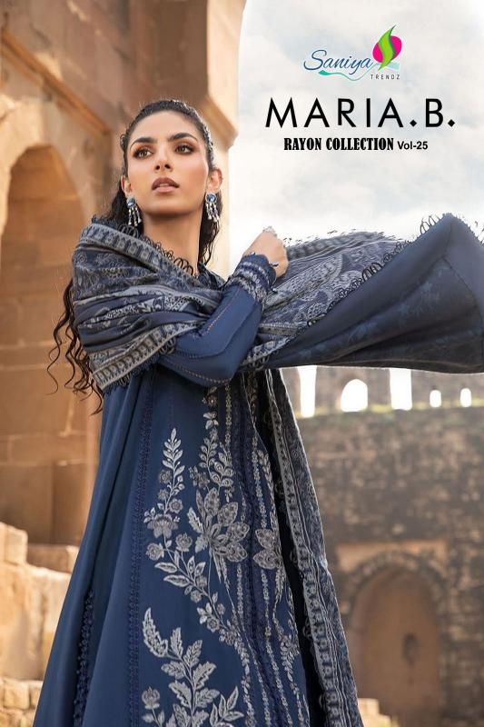 Saniya Maria B Riyon Colletion Vol 25 catalog pakistani designer suits in hyderabad