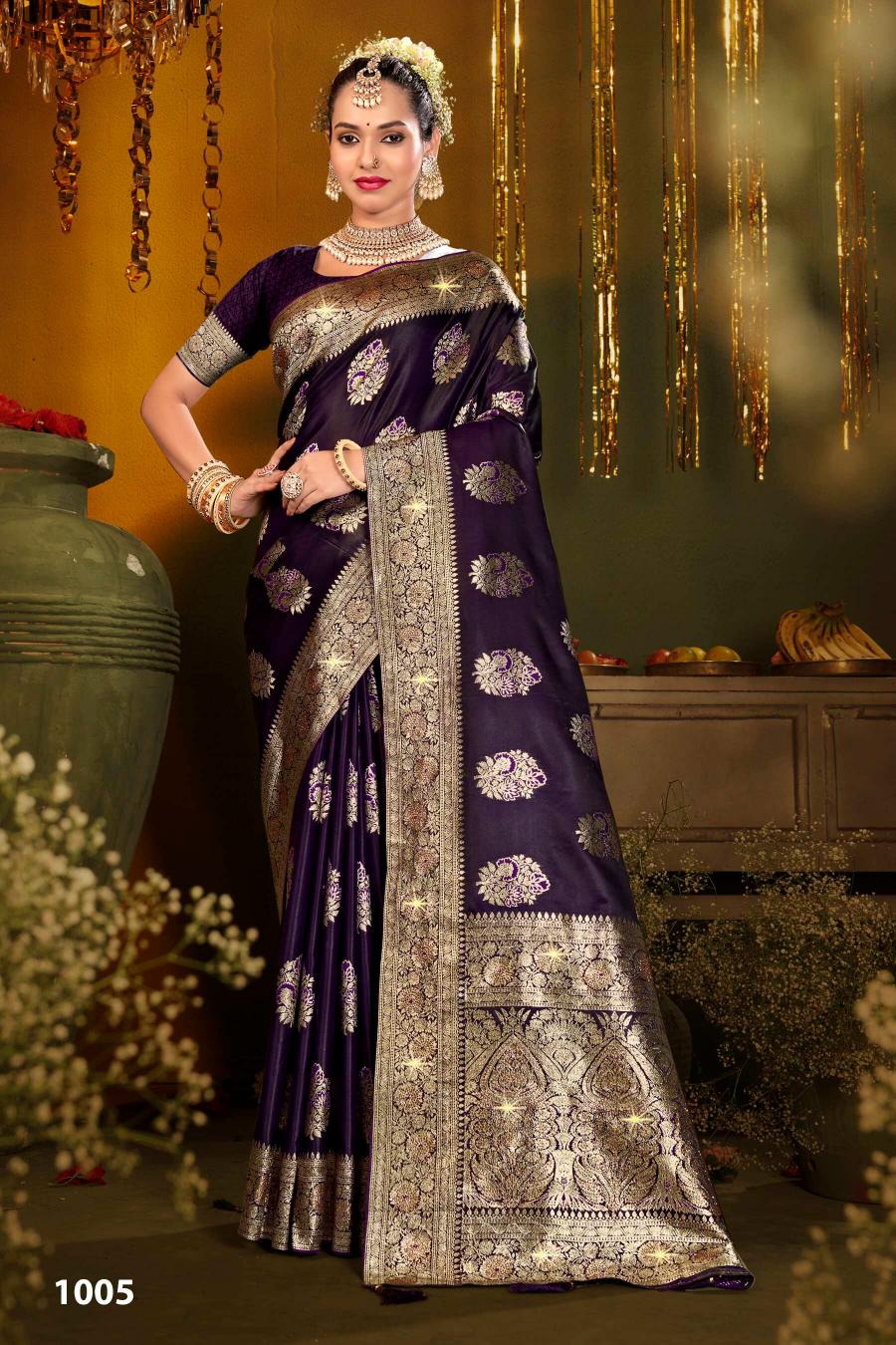 Saroj Gangavati satin silk vol.1 soft satin silk saree in surat with price wholesale