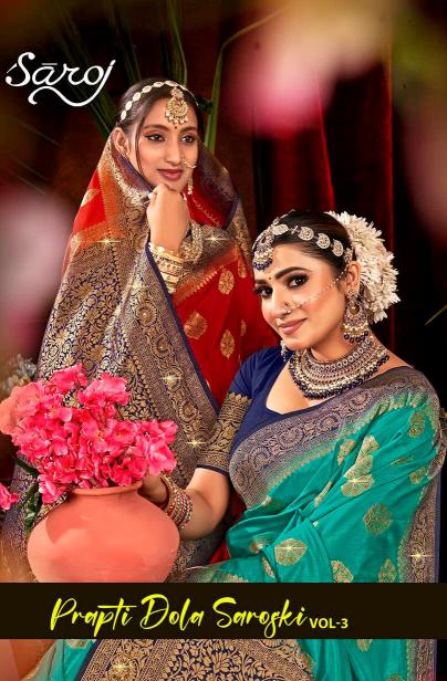 Saroj Prapti dola swarovski vol.3 Soft dola silk in surat with price wholesale