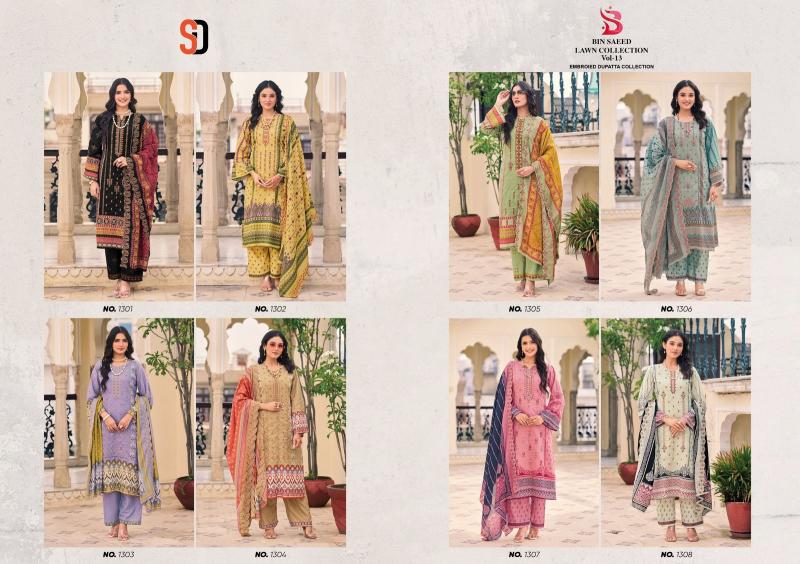 Shraddha Bin Saeed Lawn Collection Vol 13 Catalog ladies cotton suits pakistani