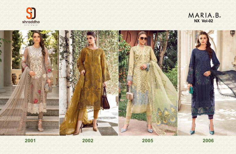 Shraddha Maria B Lawn Vol 2 Nx Catalog pakistani palazzo suits images