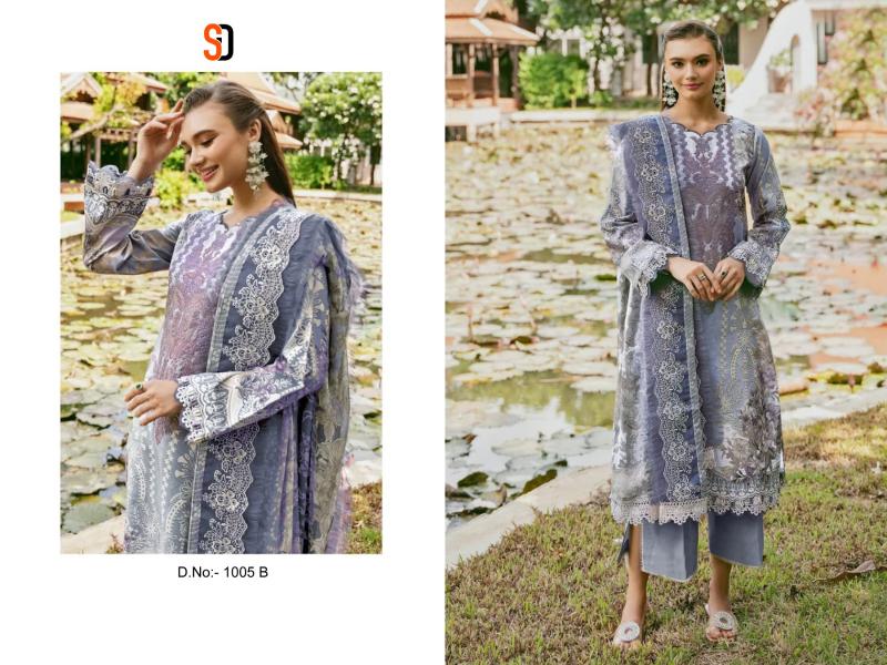 Shraddha Needle Wonder Vol 5 catalog Cotton Dupatta pakistani designer casual suits