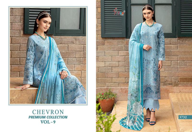 Shree Chevron Premium Collection Vol 9 Catalog Chiffon Dupatta designer pakistani suits with pants