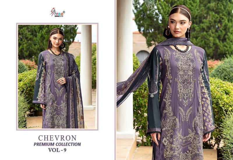 Shree Chevron Premium Collection Vol 9 Catalog Chiffon Dupatta designer pakistani suits with pants