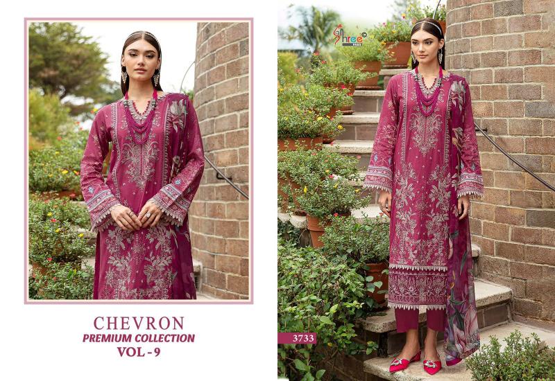 Shree Chevron Premium Collection Vol 9 Catalog Chiffon Dupatta designer pakistani suits with pants