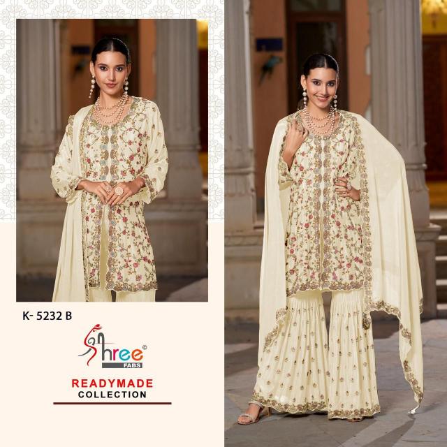 Shree Fabs K 5232 Catalog white pakistani suit