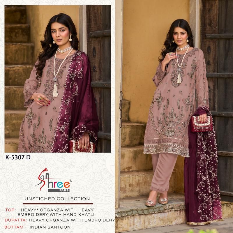 Shree Fabs K 5307 colour Catalog pakistani suits online surat