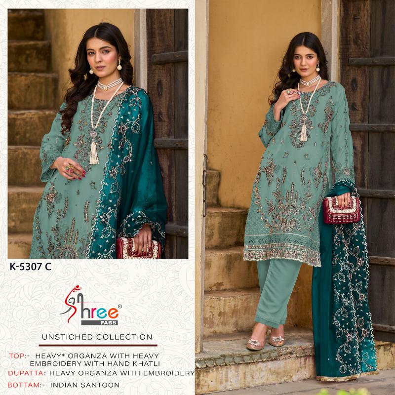 Shree Fabs K 5307 colour Catalog pakistani suits online surat