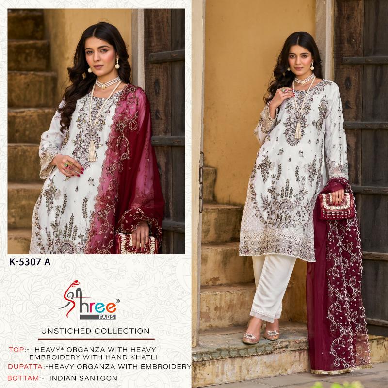 Shree Fabs K 5307 colour Catalog pakistani suits online surat