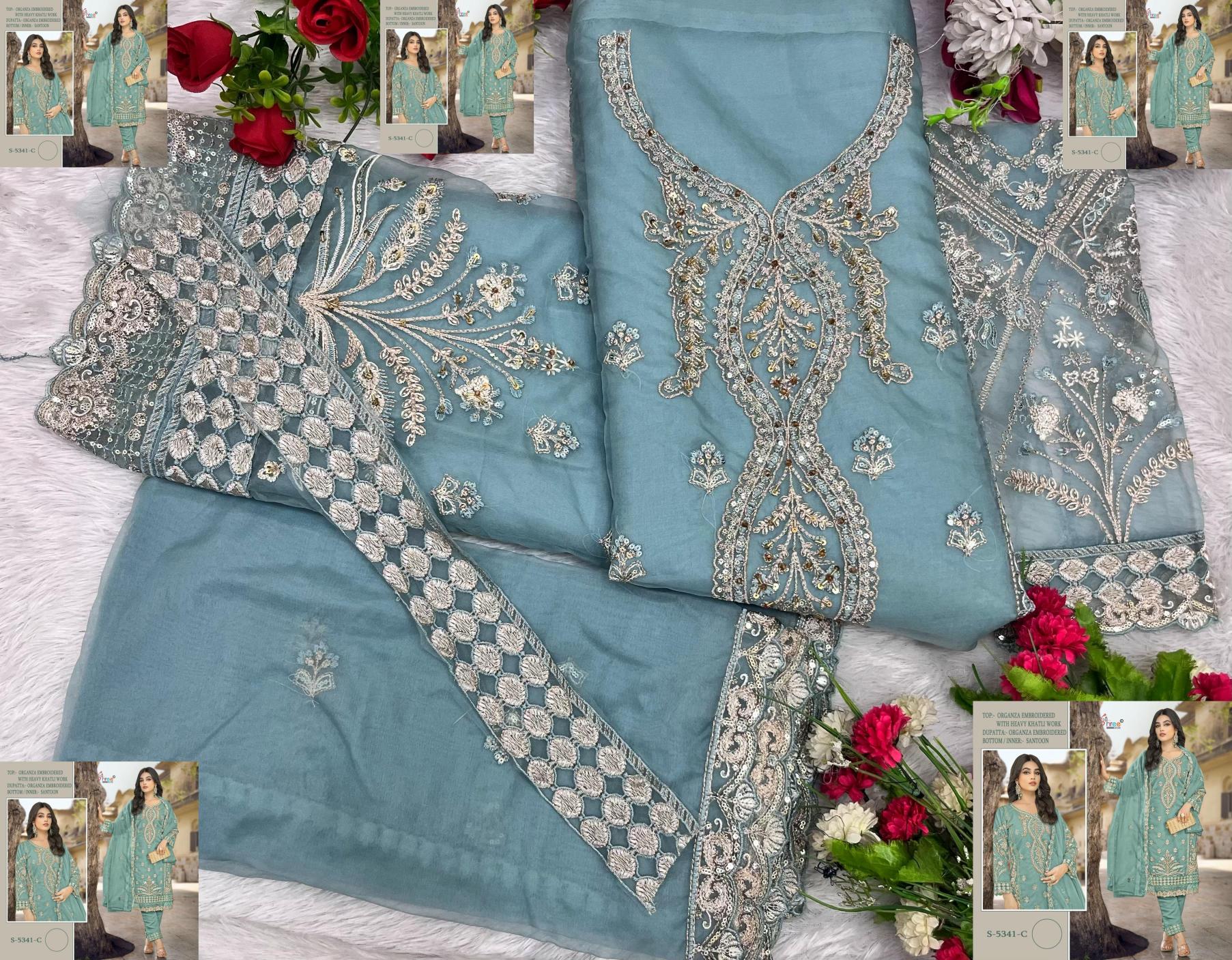 Shree Fabs K 5341 colour Catalog latest pakistani designer suit