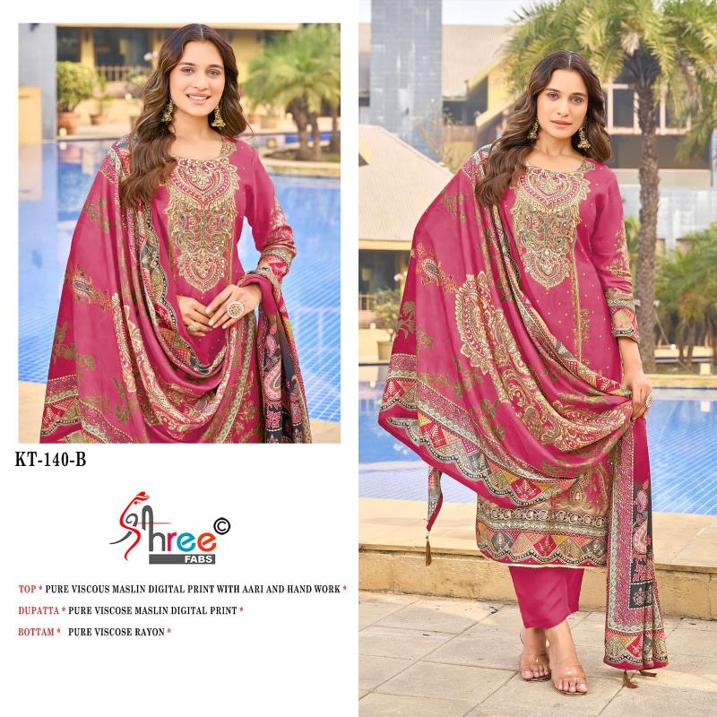 Shree Fabs KT 140 catalog latest trends in pakistani suits