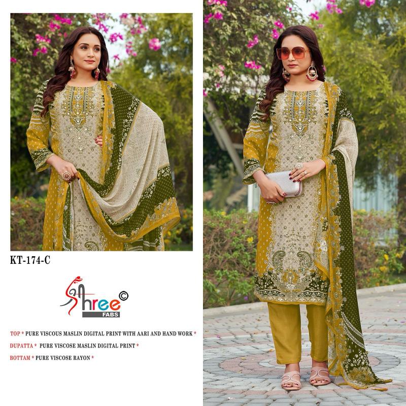 Shree Fabs KT 174 Catalog buy pakistani designer suits online