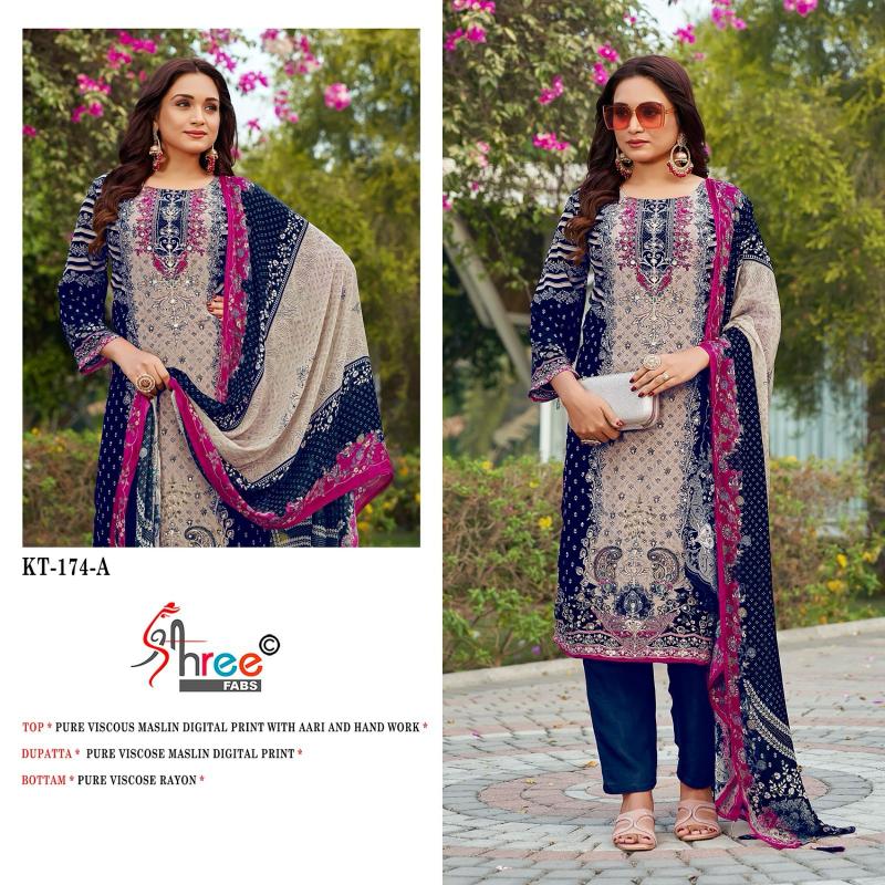 Shree Fabs KT 174 Catalog buy pakistani designer suits online