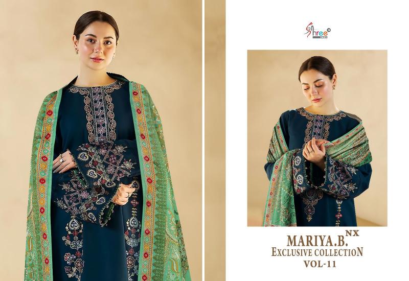 Shree Fabs Mariya B Exclusive Collection Vol 11 Nx Catalog Chiffon Dupatta pakistani style salwar suit