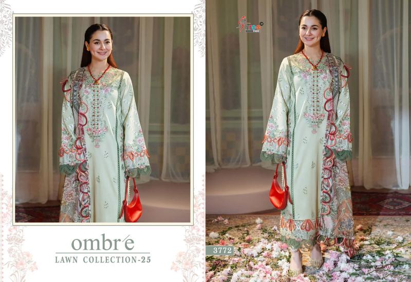 Shree Fabs Ombre Lawn Collection 25 Catalog Chiffon Dupatta pakistani suits in pune