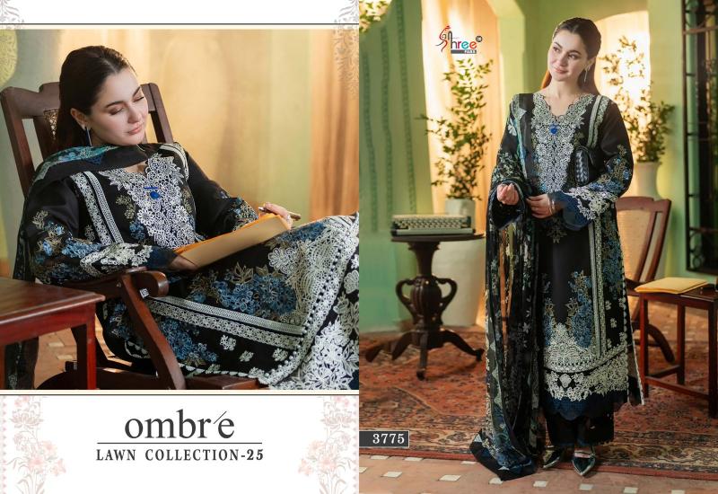 Shree Fabs Ombre Lawn Collection 25 Catalog Chiffon Dupatta pakistani suits in pune