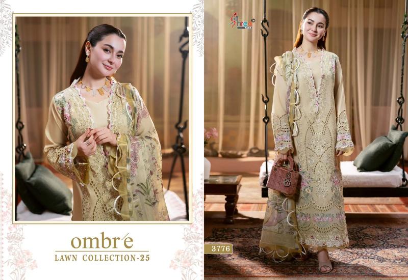 Shree Fabs Ombre Lawn Collection 25 Catalog Chiffon Dupatta pakistani suits in pune