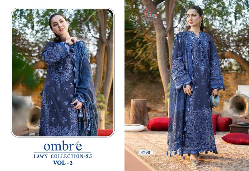 Shree Fabs Ombre Lawn Collection 25 Vol 2 catalog Chiffon Dupatta pakistani suits in aligarh