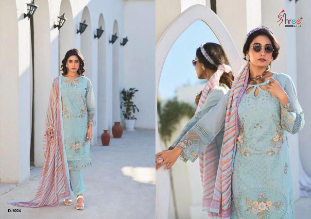 Shree Fabs Tasrif Premium Lawn Collection Vol 1 catalog Chiffon Dupatta latest pakistani designer suits