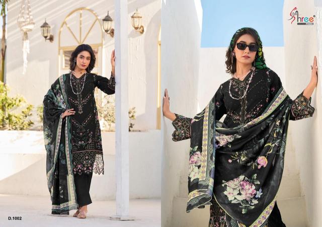 Shree Fabs Tasrif Premium Lawn Collection Vol 1 catalog Chiffon Dupatta latest pakistani designer suits