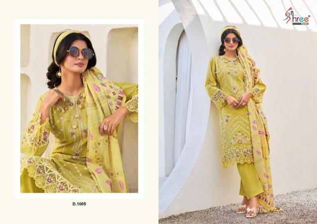 Shree Fabs Tasrif Premium Lawn Collection Vol 1 catalog Chiffon Dupatta latest pakistani designer suits