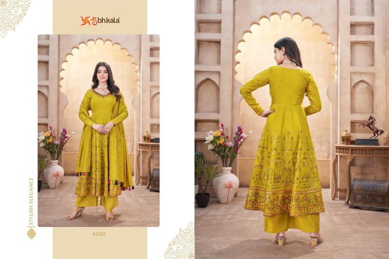 Shubhkala Royal Look Catalog Roman Silk Foil Printed kurti set wholesale