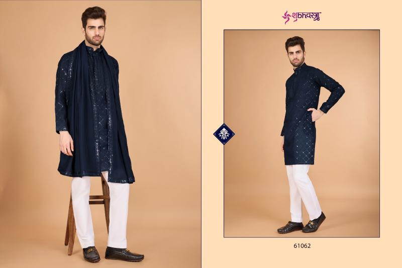 Shubhvastra Vastra Mantra Catalog Viscose Silk Mens kurta pants design