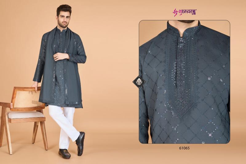 Shubhvastra Vastra Mantra Catalog Viscose Silk Mens kurta pants design