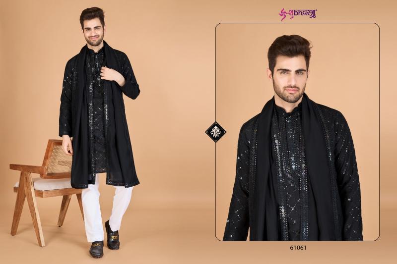 Shubhvastra Vastra Mantra Catalog Viscose Silk Mens kurta pants design